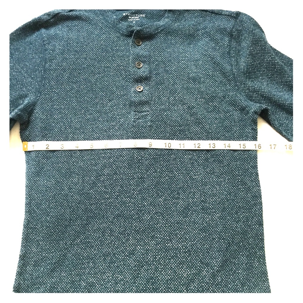 Structure long sleeve Henley men’s small. Slim fit